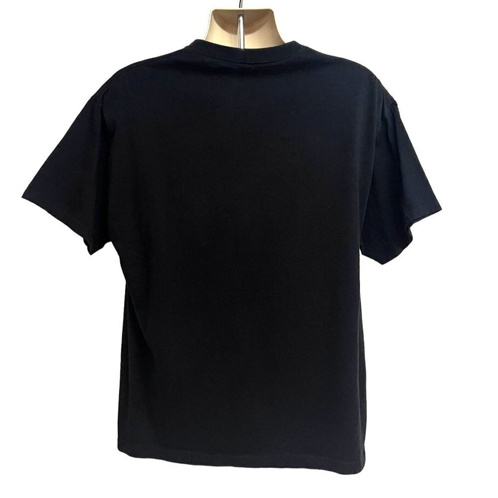 Spencers Mens Black White Graphic T-Shirt XL Novelty Funny Stretch Cotton Unisex - Picture 2 of 5